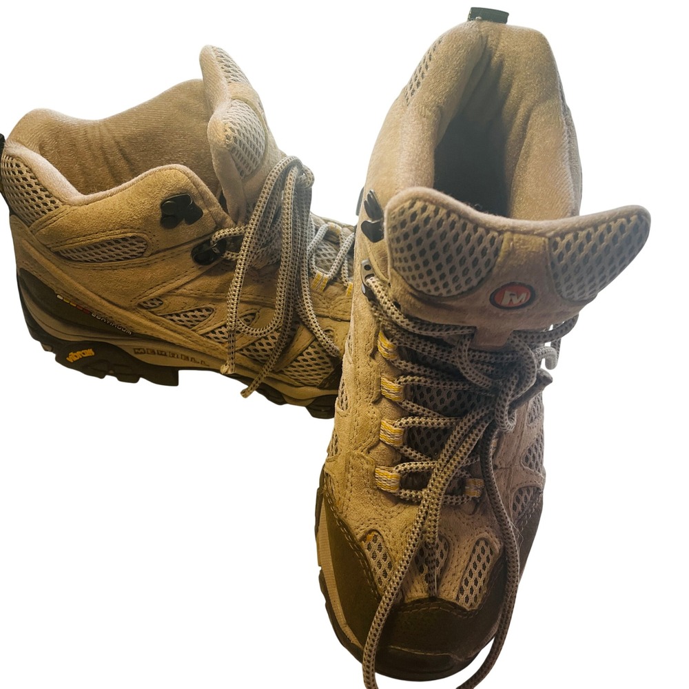Merrell Womens Mesa Ventilator II Mid Taupe Hiking Trail Boots 7.5 Gorpcore